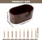 9pcs Knitting Hooks, Knitting Yarn Holder, Wood Storage Crochet Bowl (Black Walnut)